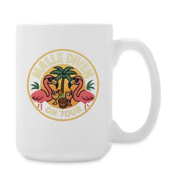 Malle Divas On Tour Women's Flamingo Mallorca Party - Large Mug 440 ml - white - Right