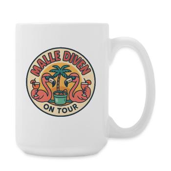 Malle Divas en tournée Fête féminine Flamingo à Majorque - Grande tasse 440 ml - blanc - Droite