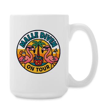 Malle Divas On Tour Women's Flamingo Mallorca Party - Large Mug 440 ml - white - Right