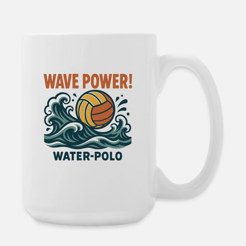 Wave Power Water Polo - Large Mug 440 ml - white