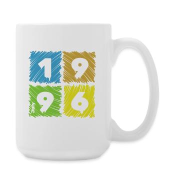 30. Geburtstag Farbige Patches since 07/1996 - Large Mug 440 ml - white - Right