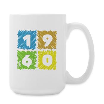 66. Écussons Geburtstag Farbige depuis 07/1960 - Grande tasse 440 ml - blanc - Droite