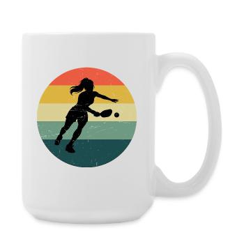 Conception d’un éventail de pickleball pour les fans de joueurs de pickleball - Grande tasse 440 ml - blanc - Droite