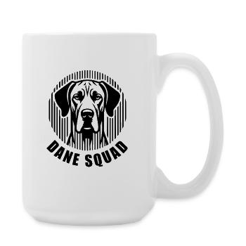 Dane Squad – Minimalist linear silhouette Hund - Große Tasse 440 ml - Weiß - Rechts