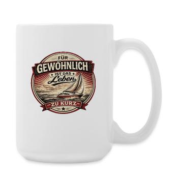 Lebensweisheit auf See Vintage - Große Tasse 440 ml - Weiß - Rechts