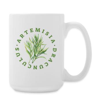 Artemisia Dracunculus Leaf Emblem - Large Mug 440 ml - white - Right