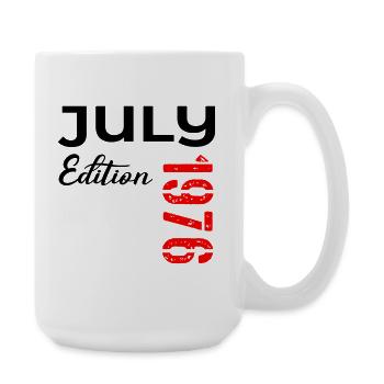50. Geburtstag Juli 1976 - Große Tasse 440 ml - Weiß - Rechts