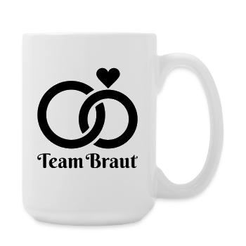 Hochzeit, Verlobung, Hochzeitsfeier - Große Tasse 440 ml - Weiß - Rechts