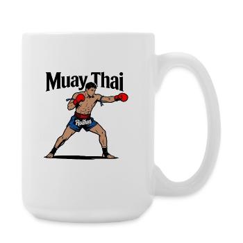 Muay Thai Kickboxen - Große Tasse 440 ml - Weiß - Rechts