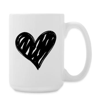 Heart - Large Mug 440 ml - white - Right
