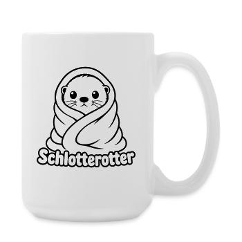 Süßer Schlotterotter eingekuschelt - Große Tasse 440 ml - Weiß - Rechts