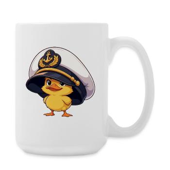 Kapitän Erpel Küken - Große Tasse 440 ml - Weiß - Rechts