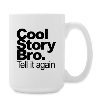 Super histoire, mec - Grande tasse 440 ml - blanc - Droite