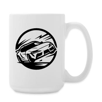 Car Racing Car Car Racing - Large Mug 440 ml - white - Right