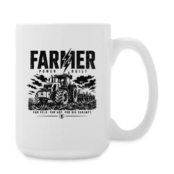 FarmPower Traktor Blitz - Große Tasse 440 ml - Weiß - Rechts