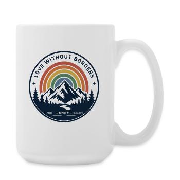 Love Without Borders Rainbow Mountain - Large Mug 440 ml - white - Right