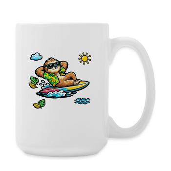 Sloth Surfing - Large Mug 440 ml - white - Right