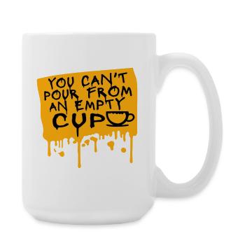 On ne peut pas verser dans un gobelet vide Soins personnels - Grande tasse 440 ml - blanc - Droite