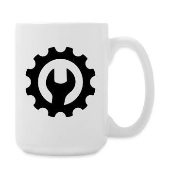 Car Mechanic Gear Wrench - Large Mug 440 ml - white - Right