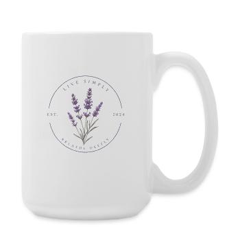 Lavendel - Große Tasse 440 ml - Weiß - Rechts
