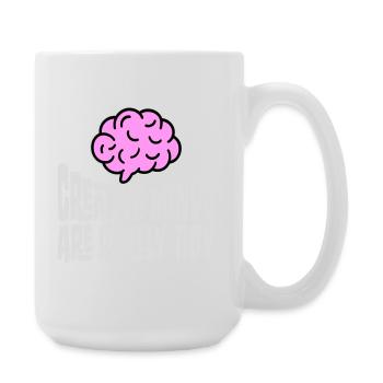 Les esprits créatifs sont rarement bien rangés Logo créatif drôle - Grande tasse 440 ml - blanc - Droite