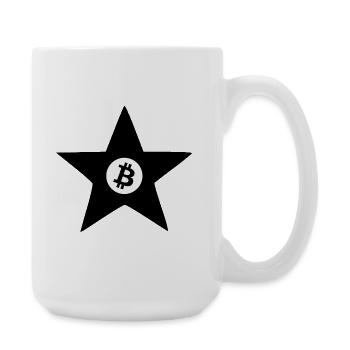 Symbole Noir du Bitcoin - Grande tasse 440 ml - blanc - Droite