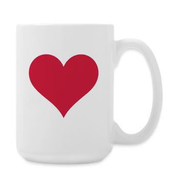 Cœur - Grande tasse 440 ml - blanc - Droite
