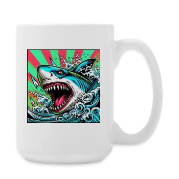 Requin - Grande tasse 440 ml - blanc - Droite