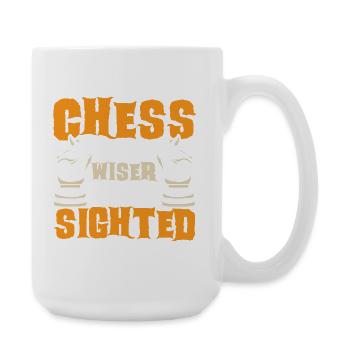 Schach Schachspieler Schachbrett - Große Tasse 440 ml - Weiß - Rechts