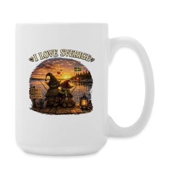 Verliebt in Schweden - Große Tasse 440 ml - Weiß - Rechts