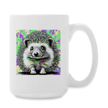 hérisson - Grande tasse 440 ml - blanc - Droite