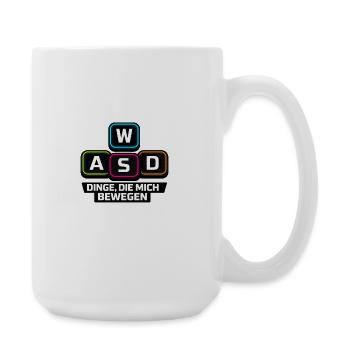 WASD Dinge Die Mich Bewegen - Große Tasse 440 ml - Weiß - Rechts