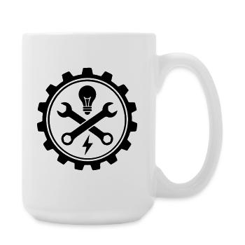 Electrician Tool and Gear - Large Mug 440 ml - white - Right
