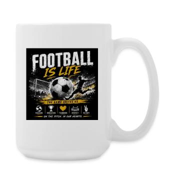 Le football, c’est la vie - Grande tasse 440 ml - blanc - Droite