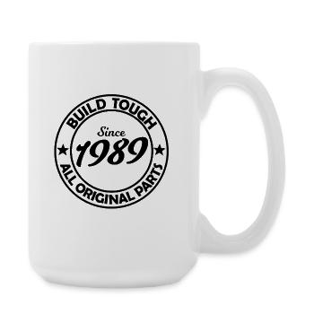 Zwei Sterne 1989 Silhouette - Große Tasse 440 ml - Weiß - Rechts