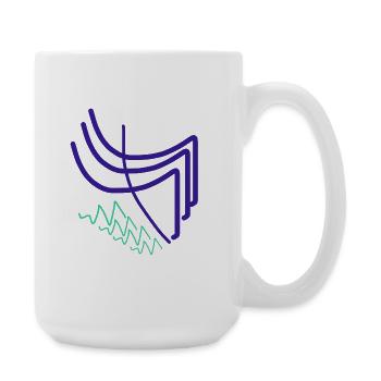 Abstrakte Harmonie - Große Tasse 440 ml - Weiß - Rechts