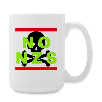 NO NZS NEVER AGAIN ANTI-FASCISM NO AFD GREEN - Large Mug 440 ml - white - Right