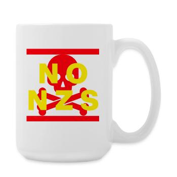 PAS DE NZS PLUS JAMAIS ANTIFASCISME PAS AFD JAUNE ROUGE - Grande tasse 440 ml - blanc - Droite