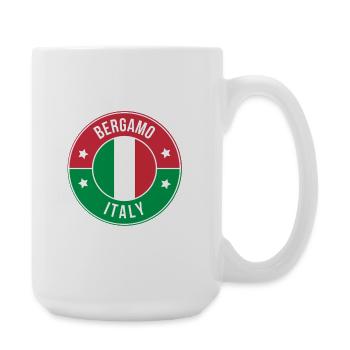 Bergamo Italy Circle Flag Badge - Large Mug 440 ml - white - Right