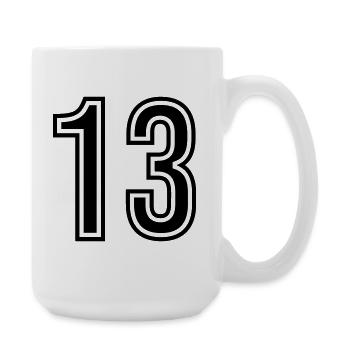 Symbole numérique 13 - Grande tasse 440 ml - blanc - Droite