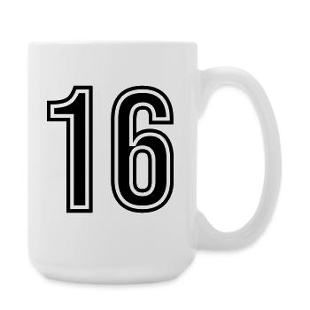 Symbole numérique 16 - Grande tasse 440 ml - blanc - Droite