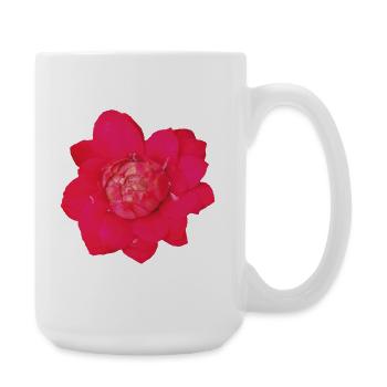 rare_red_tropical_ginger_flower_close_up - Large Mug 440 ml - white - Right