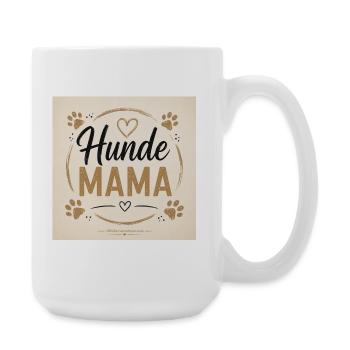Hunde Mama Herzkreis Design - Große Tasse 440 ml - Weiß - Rechts