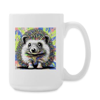 hérisson - Grande tasse 440 ml - blanc - Droite