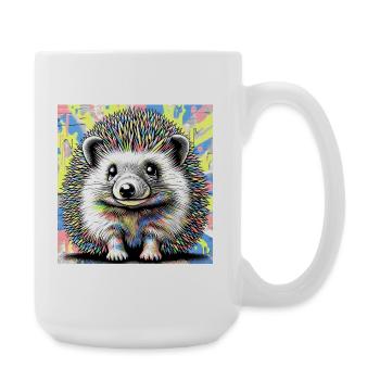 hérisson - Grande tasse 440 ml - blanc - Droite
