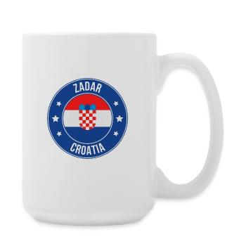 Cercle de blason de Zadar Croatia - Grande tasse 440 ml - blanc - Droite