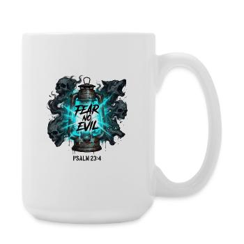 Fear No Evil - Psalm 23:4 - Christian Streetwear - Large Mug 440 ml - white - Right