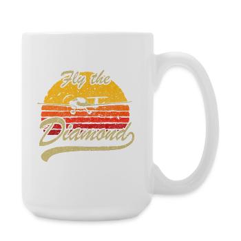 Vole le Coucher de Soleil en Diamant - Grande tasse 440 ml - blanc - Droite