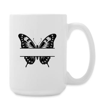 Papillon Fendu - Grande tasse 440 ml - blanc - Droite
