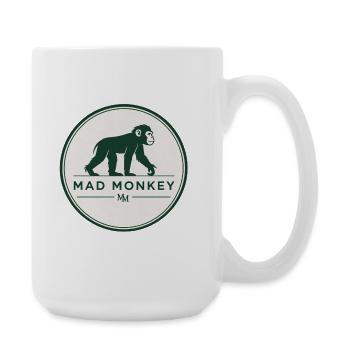Badge du logo du Singe Fou - Grande tasse 440 ml - blanc - Droite